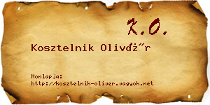 Kosztelnik Olivér névjegykártya